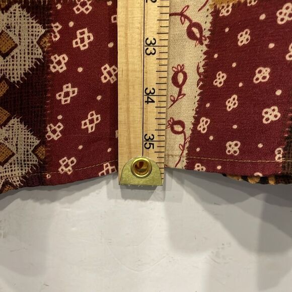 Woolrich Vintage Midi Maxi Floral Rayon Full Front Button Down Elastic Waist - Picture 6 of 8